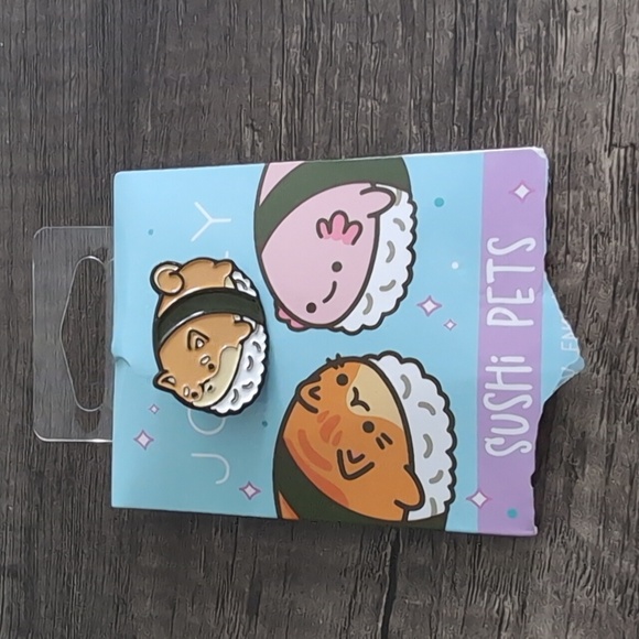 Sushi pets Enamel Pin New mystery Shiba Inu Dog orange kawaii - Picture 1 of 3